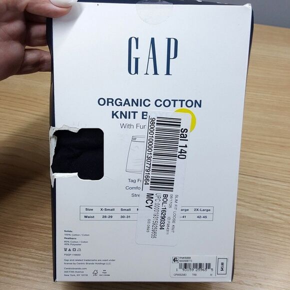 GAP Organic Boxer Knit Shorts Mens Medium Black 3-Pack Functional Fly - Picture 4 of 5